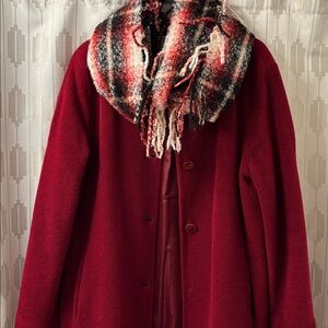 Kristen Blake Burgundy Coat